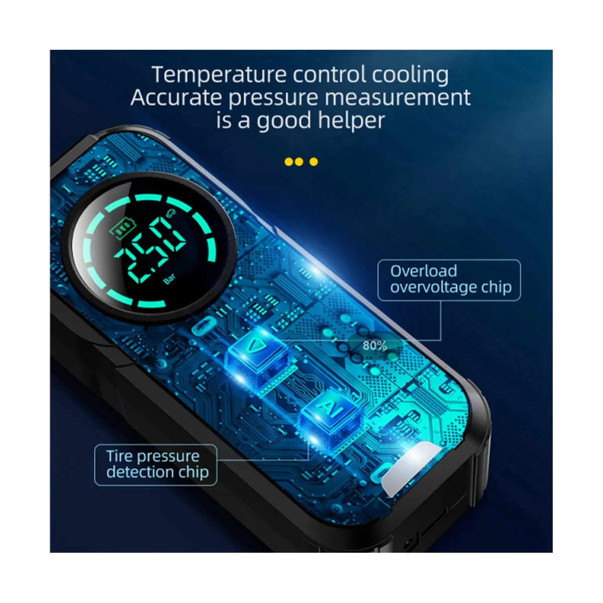 

Mini 12V Multifunctional Tire Inflator Car Compressor Wireless Portable Tire Pump Car Tyre Inflator
