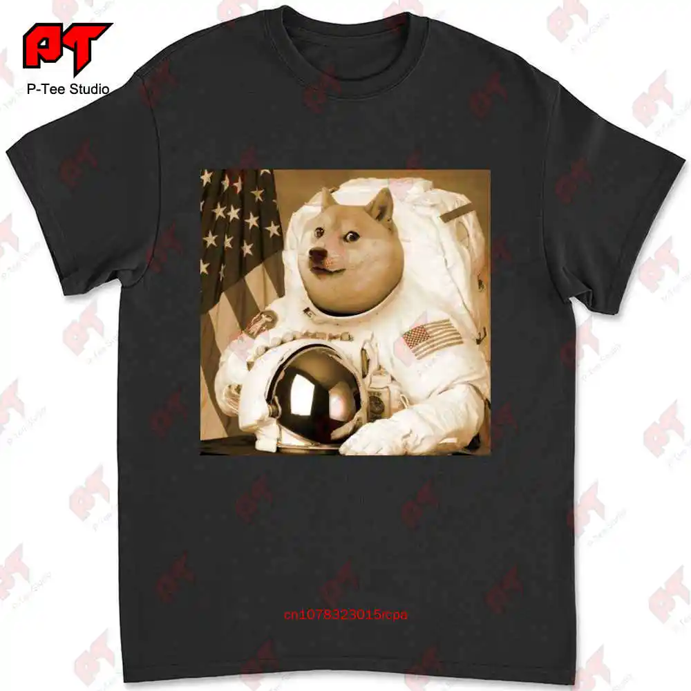 

Dogecoin Луна астронавт криптовалюта Inu мем любовь футболка Q8IV