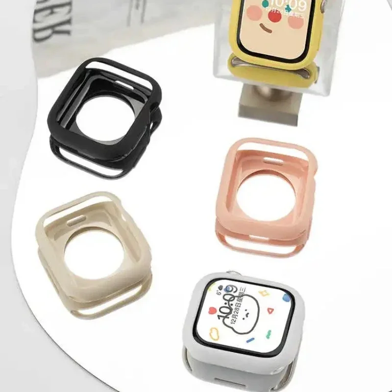 Stylish Candy Silicone Protective Case for Smartwatch - Cute and Durable Bumper Cover
