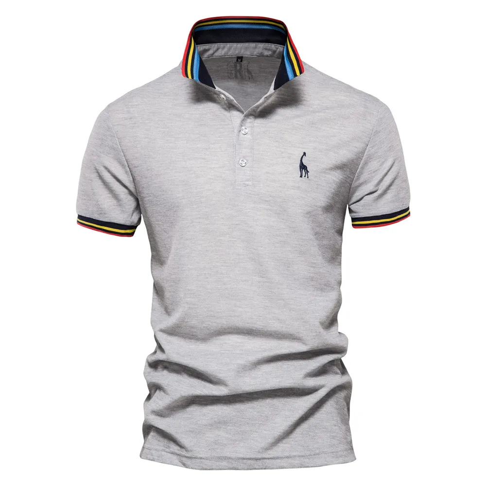 Embroidery 35% Cotton Polo Shirts for Men Casual Solid Color Slim Fit Mens Polos New Summer Fashion Brand Men Clothing