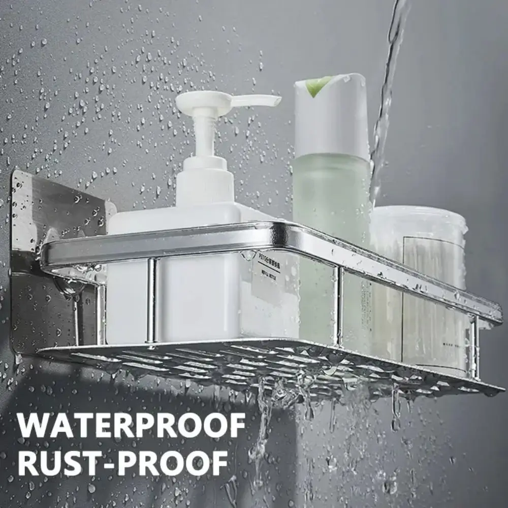 Bathroom Shelf Rack No Drill Shelves Wall Mount Corner Shelf Shower Holder For WC Shampoo Organizer Bathroom Accessories