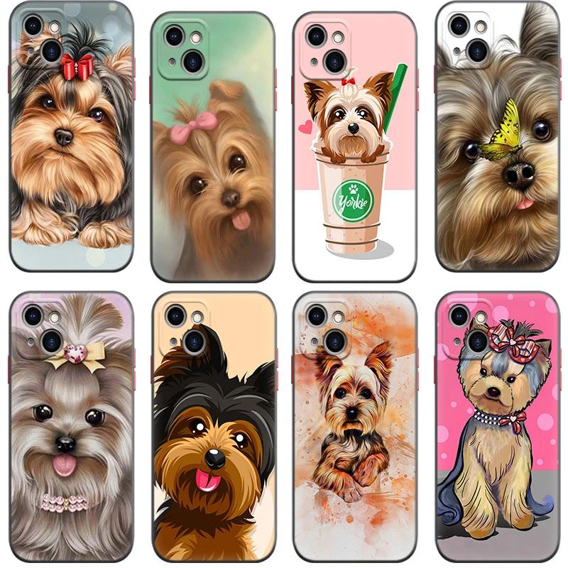 cases for iphone xr Cute Yorkshire Yorkie Puppy Phone Case for Iphone 14 13 12 Mini 11 Pro XS Max 7 8 6 6S Plus XR X SE 2020 2022 5 5S Black Cover lifeproof case iphone xr