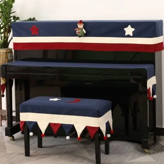 Creative American Piano Dustproof Cover Full Cover Electric Piano Top Half DustCover Cute Cartoon LH257