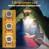 20000mAh 10000mAhUSB Rechargeable Camping Fan Portable Air Circulators Wireless Fans 270 ° Head Rotation Tent Fan with Hook 4