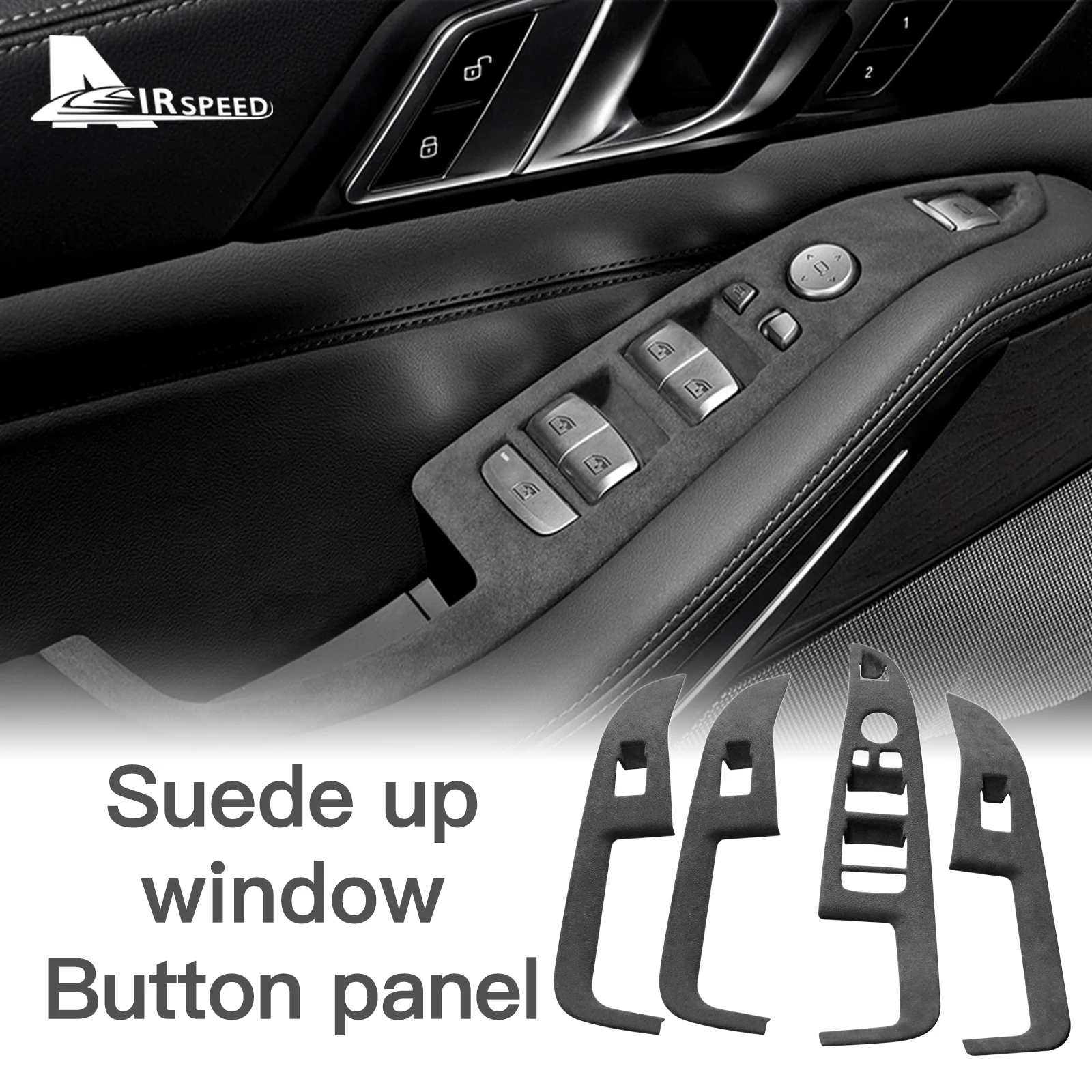 Für Bmw 8er G14 G15 2019-2022 Echte Kohlefaser Auto Fensterheber Knopf  Panel Rahmen Abdeckung Trim Aufkleber Zubehör