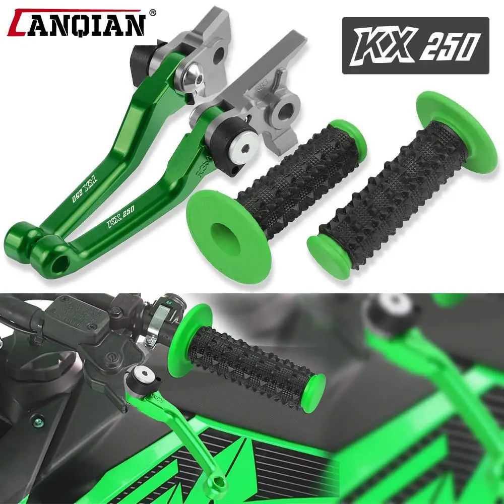 

Motorcycle CNC Dirt Bike Brake Clutch Levers 7/8'' Rubber Handle Bar For Kawasaki KX250 KX 250 2005 2006 2007 2008 Accessories