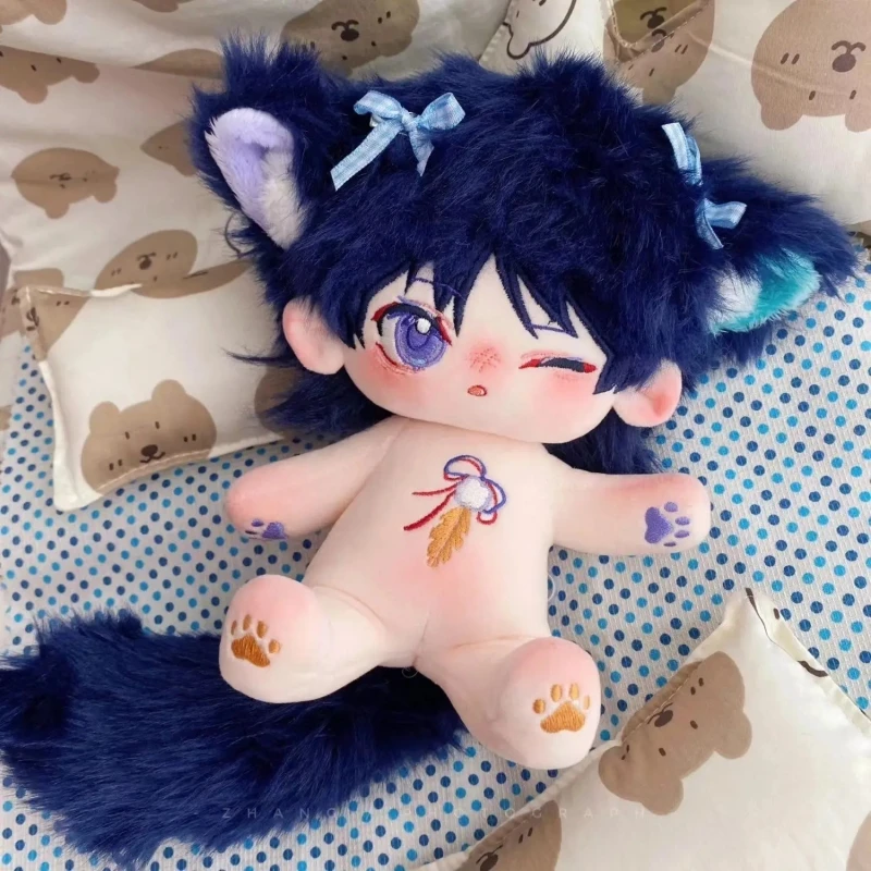 Game Genshin Impact Balladeer Kunikuzushi 20cm Nude Body Plush Doll Toys Soft Stuffed Plushie a6185