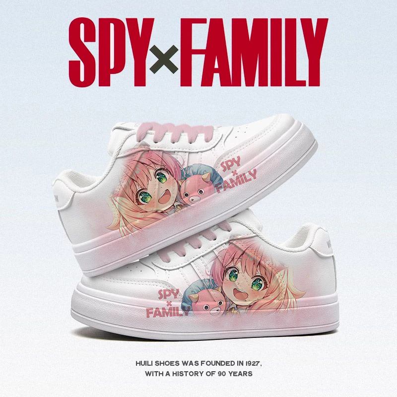 

Anime Cartoon Spy × Family Peripheral Shoes Sports White Shoes Girl Authentic Versatile Board Shoes Anime Graffiti Cute Gift New