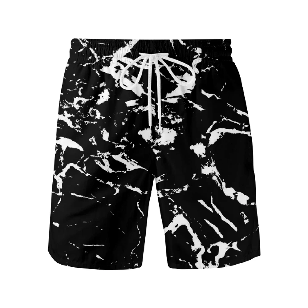 

Пляжные шорты с мраморным узором, гавайский Мерч, модные повседневные брюки для мужчин и женщин