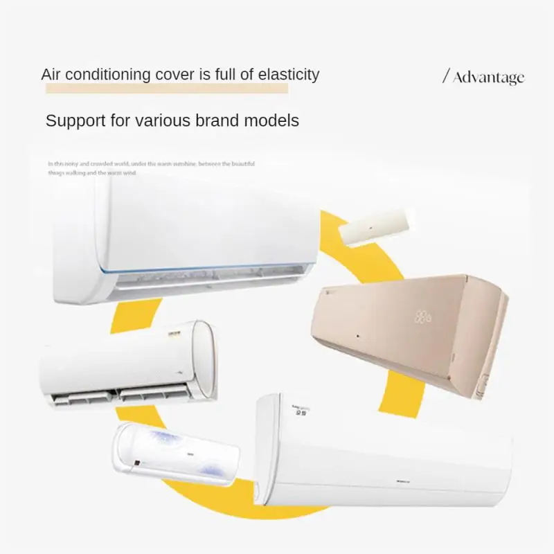 Polar Fleece Air Conditioner Dust Cover Anti-dust Wall Mounted Protector Easy Cleaning Cover Protective Polyester Home Textile
