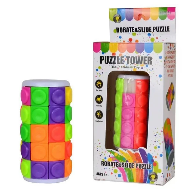 Fidget Toys Cubo Mágico 3x3 Cilíndrico