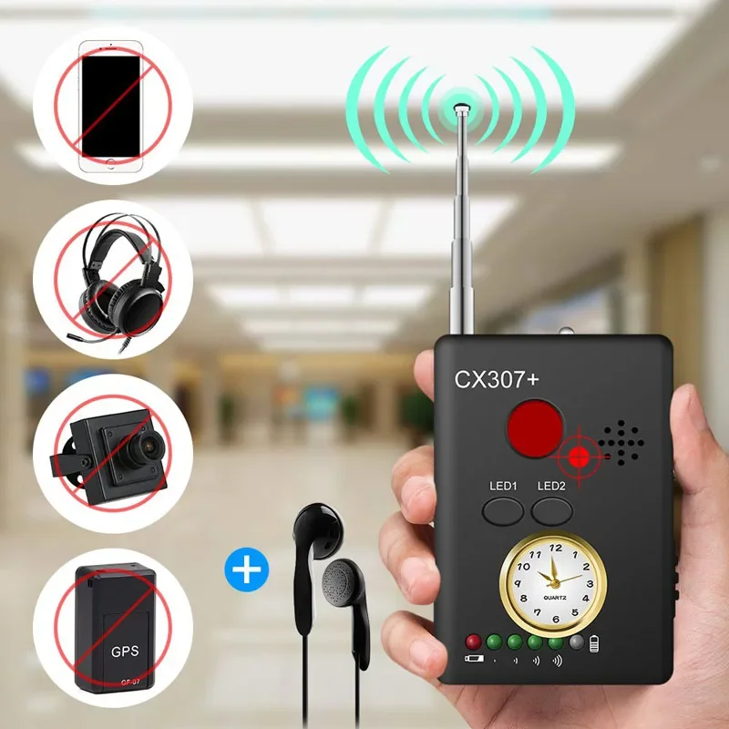 Vodasafe High Accuracy Anti- Hidden Camera Wiretapping Tracker Tamper Alarm Feature for 2G 3G 4G Signal RF Device Detection