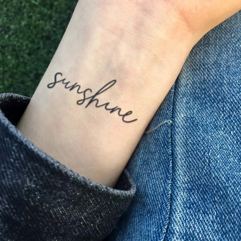 Simple Poem Waterproof Temporary Tattoo for Arm and Wrist, Long-Lasting, Realistic Fake Tattoo for Men and Women 3