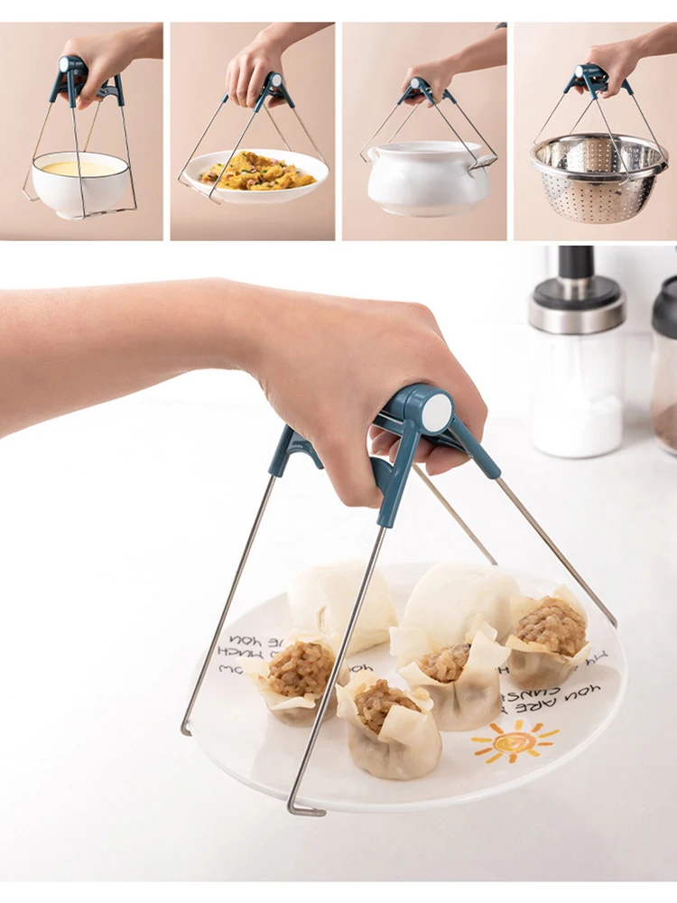 Schüssel klemme Anti-Verbrühungs klemme Küchen werkzeug klemme Dampf gemüse klemme Anti-Rutsch-und Anti-Verbrühungs-Hand klemm platte – Detail 10