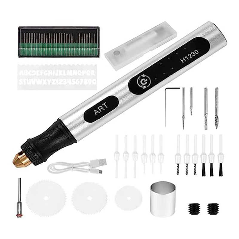 

1Set Electric Engraving Pen Kit Wood Engraving Kit Fit For Metal Ceramic Wood Plastic Jewelry Glass Pebbles Carving