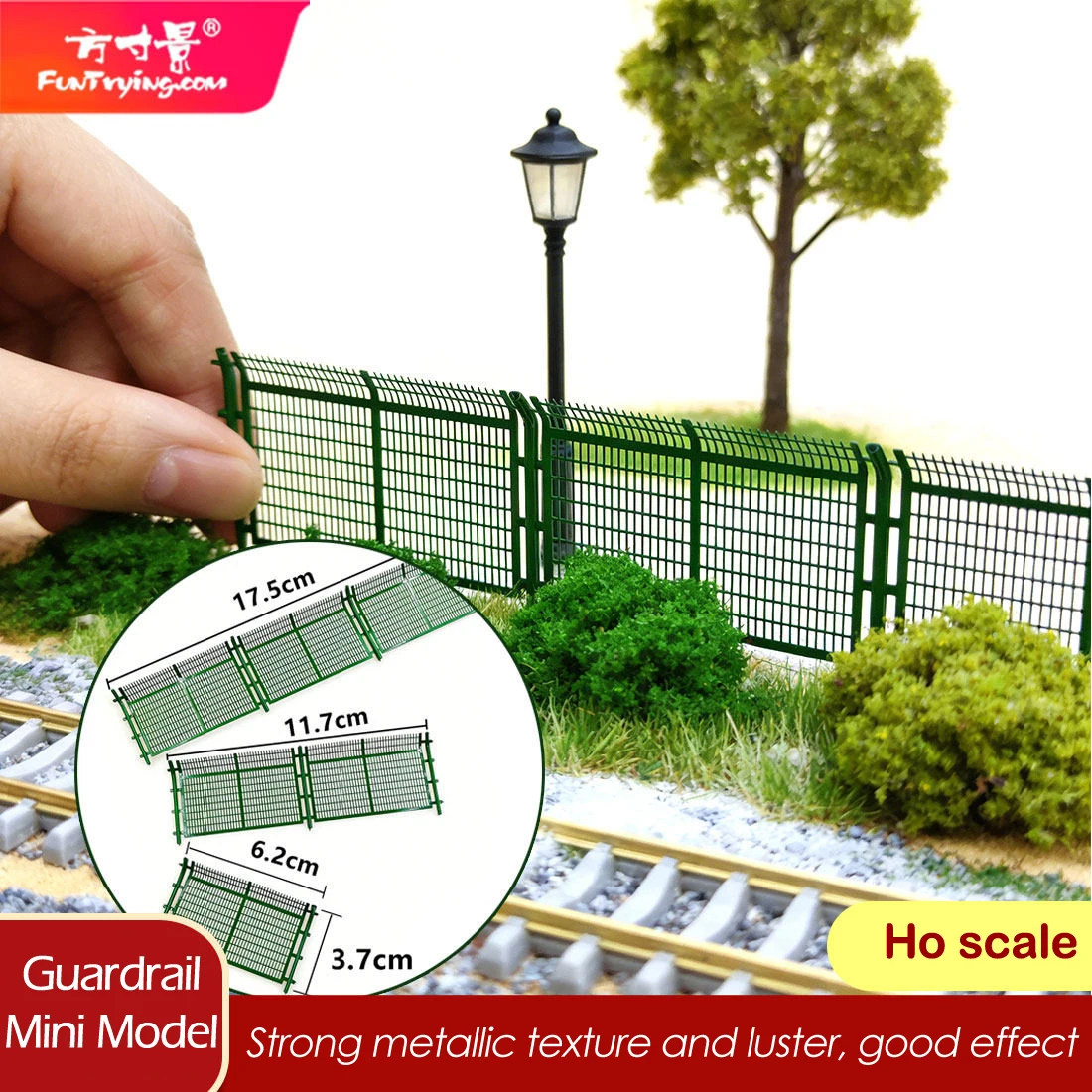 1세트 1/87 HO 스케일 미니어처 금속 울타리 모형 미니 공장 교도소 울타리 ..
