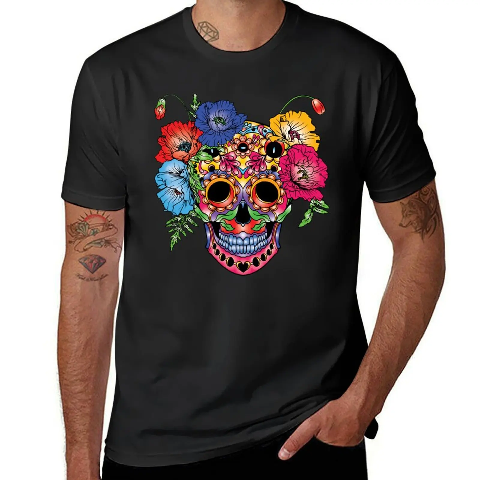 Halloween Sugar Skull T-Shirt aesthetic clothes sublime shirts graphic tees mens vintage t shirts