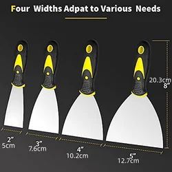 Stainless Steel Paint Scraper Taping Knife Tool For Repairing Drywall Removing Wallpaper Applying Putty Plaster Cement Adhesive