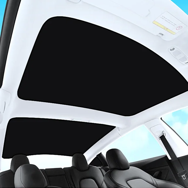 A Tesla 3/ Y Autó Napfényes Tetőjének Tetőablakok Vak Árnyékoló Szélvédő Napi Árnyékolók Számára Napfénytetőhöz. - Image 4