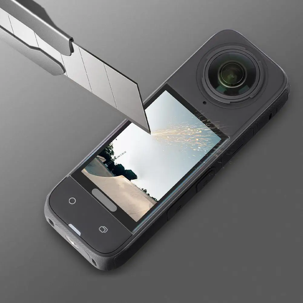 Insta360 X4 스크린 보호대 강화 유리, 방수 0.3mm, 9H 경도, 긁힘 방지 지문 방지 스크린 강화 필름