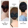 3 Pcs Headband Twisting Bowknot Hair Curler Tool Accessories Crimper Bun Maker Black Hairbands Fashion Wrap Fabric 5