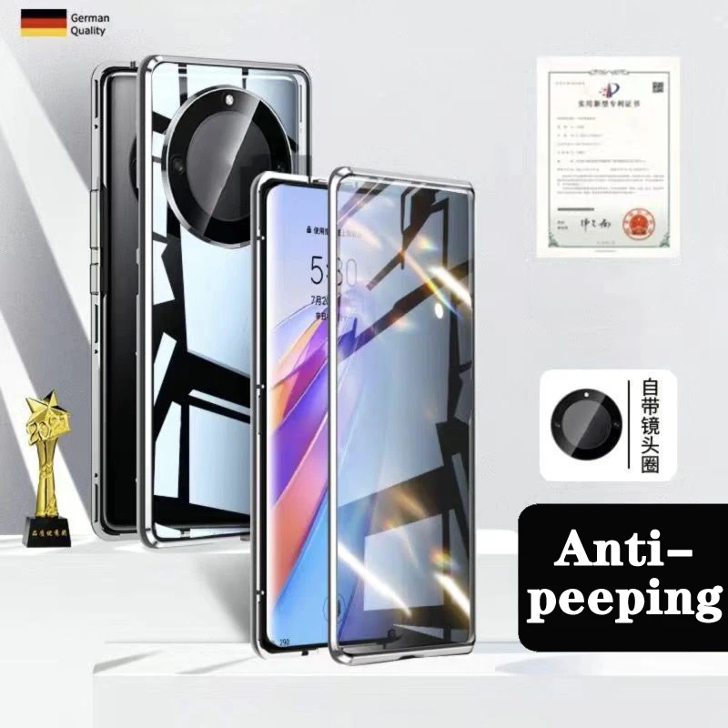 

Anti-fall Protective Phone Case for OPPO Realme 11 Pro+ Plus Magnetic Case 360° Full Protection Double-sided Glass Cover