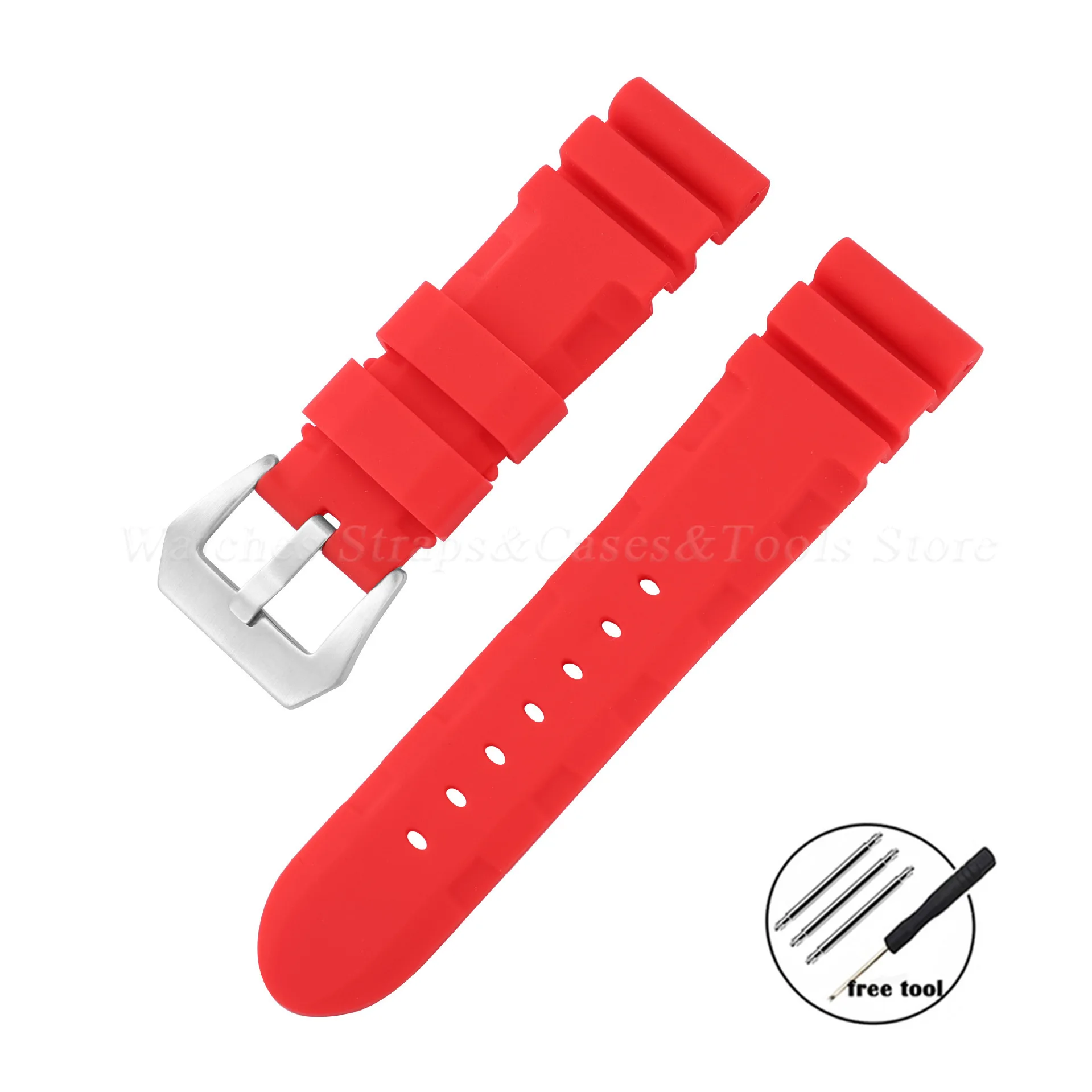 Silicone Watch Strap - Premium Rubber Bracelet Replacement