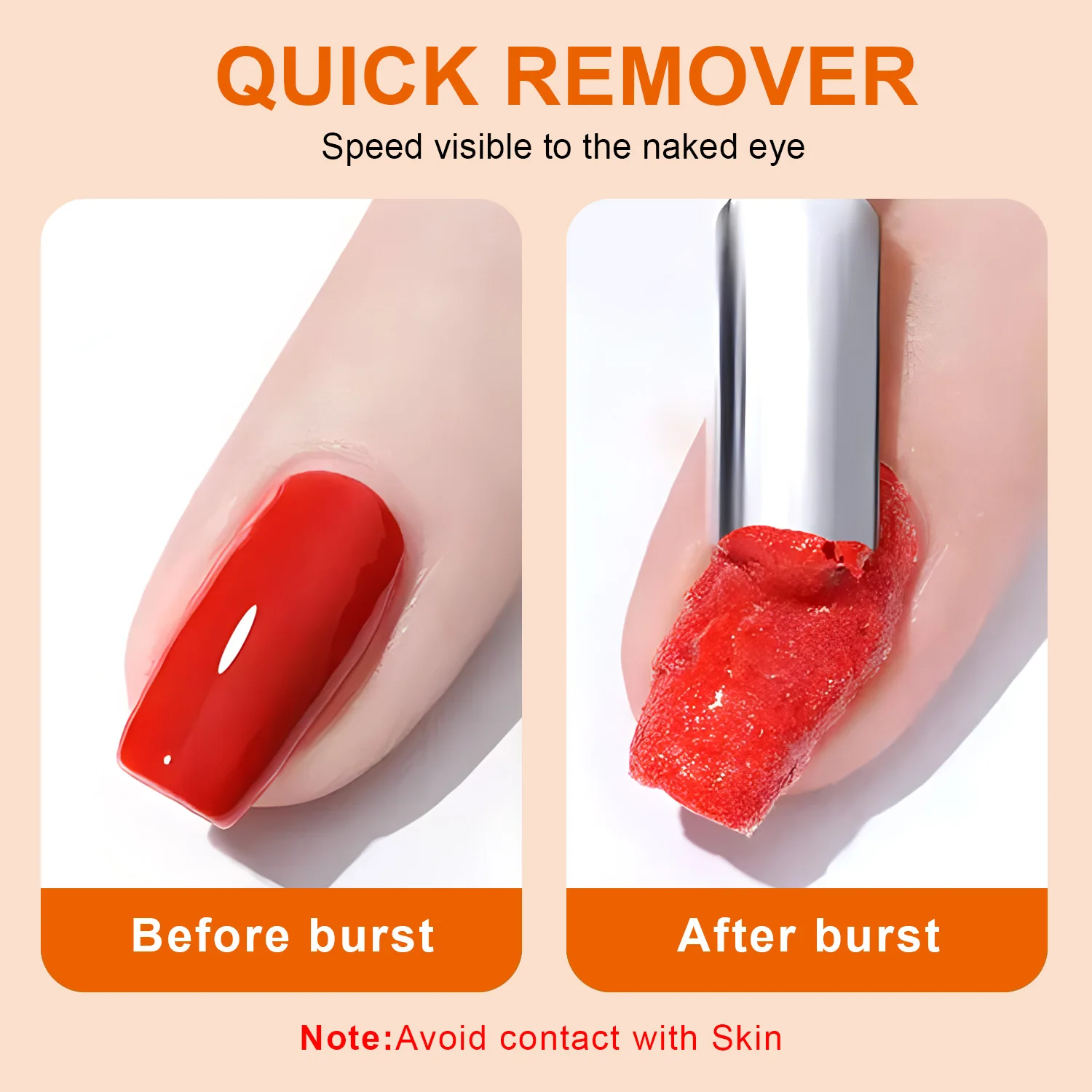15ml Quick & Easy Gel Nail Polish Remover by No Soak or Wrap Needed, UV Gel Polishes in 2-3 Minutes, Paraben & Formaldehyde Free 6