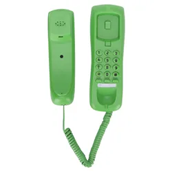 Wall Mountable Landline Telephone with Mute and Pause Function for Office, Home, or Hotel Use (Green)