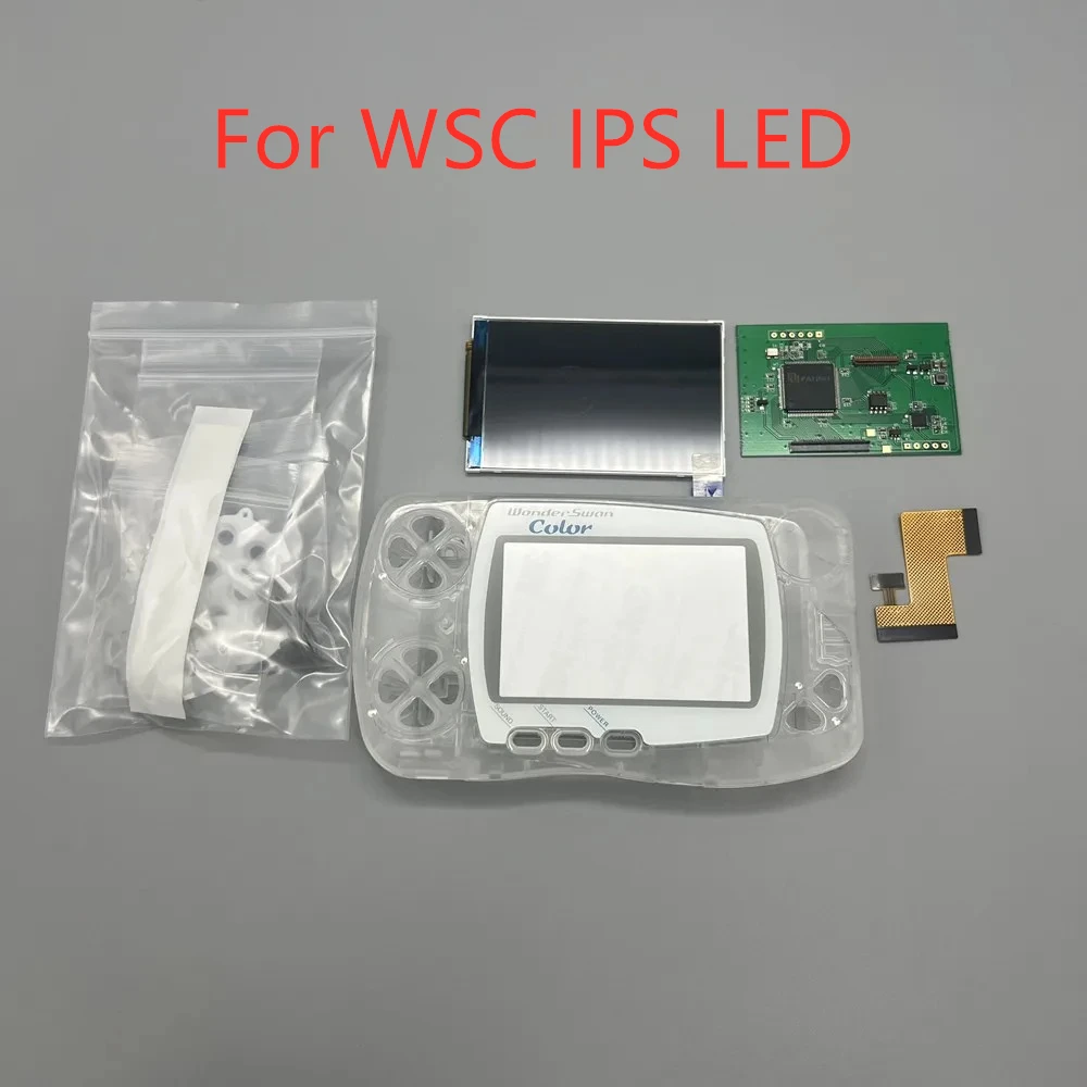 3.0 Inches WSC IPS LCD And New Shell For Bandai Wonder Swan Color/WSC/Support Pixel Display. No Need To Cut The Shell.
