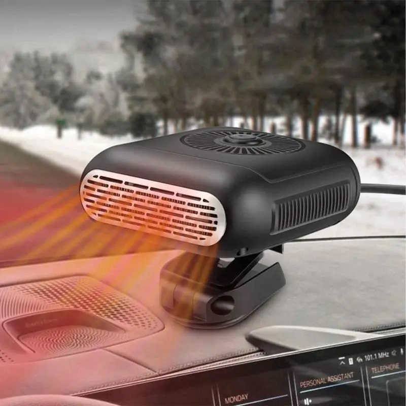 Chauffage de voiture portable 2 en 1, dégivreur de voiture à chauffage  rapide, ventilateur de refroidissement de voiture chaud et froid avec allume -cigare 12v