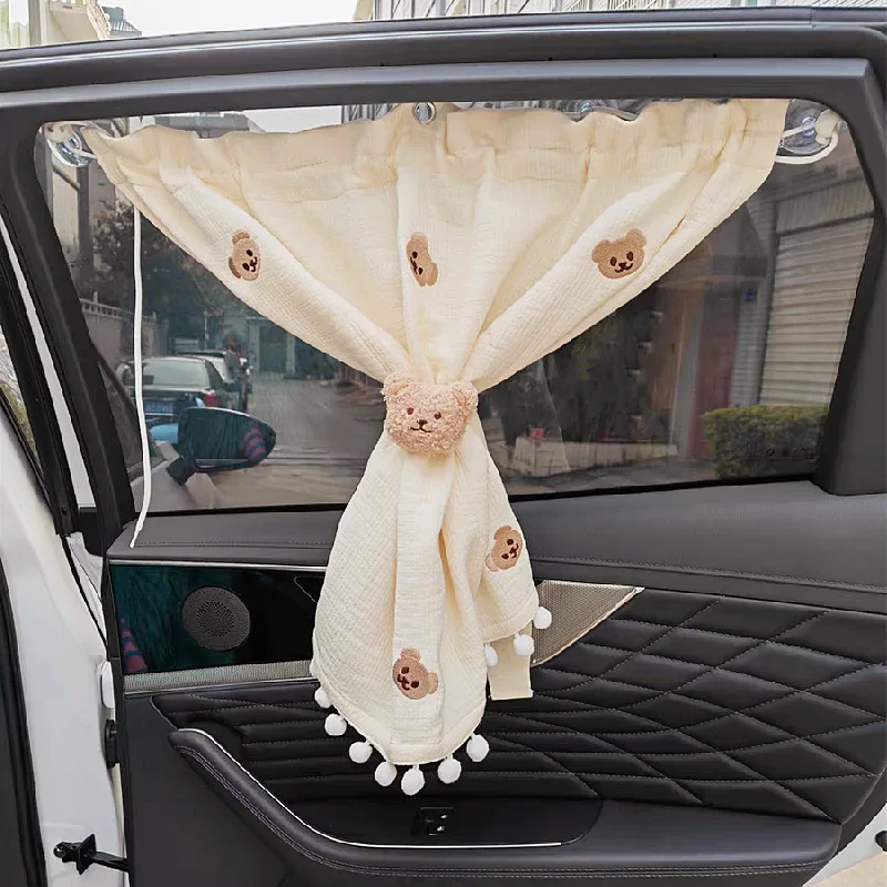 

Cartoon Embroidery Bear Curtain Binding Strap Cotton Tie Rope Curtain Buckle Mosquito net Tie Rope Hoom Decor 80CM