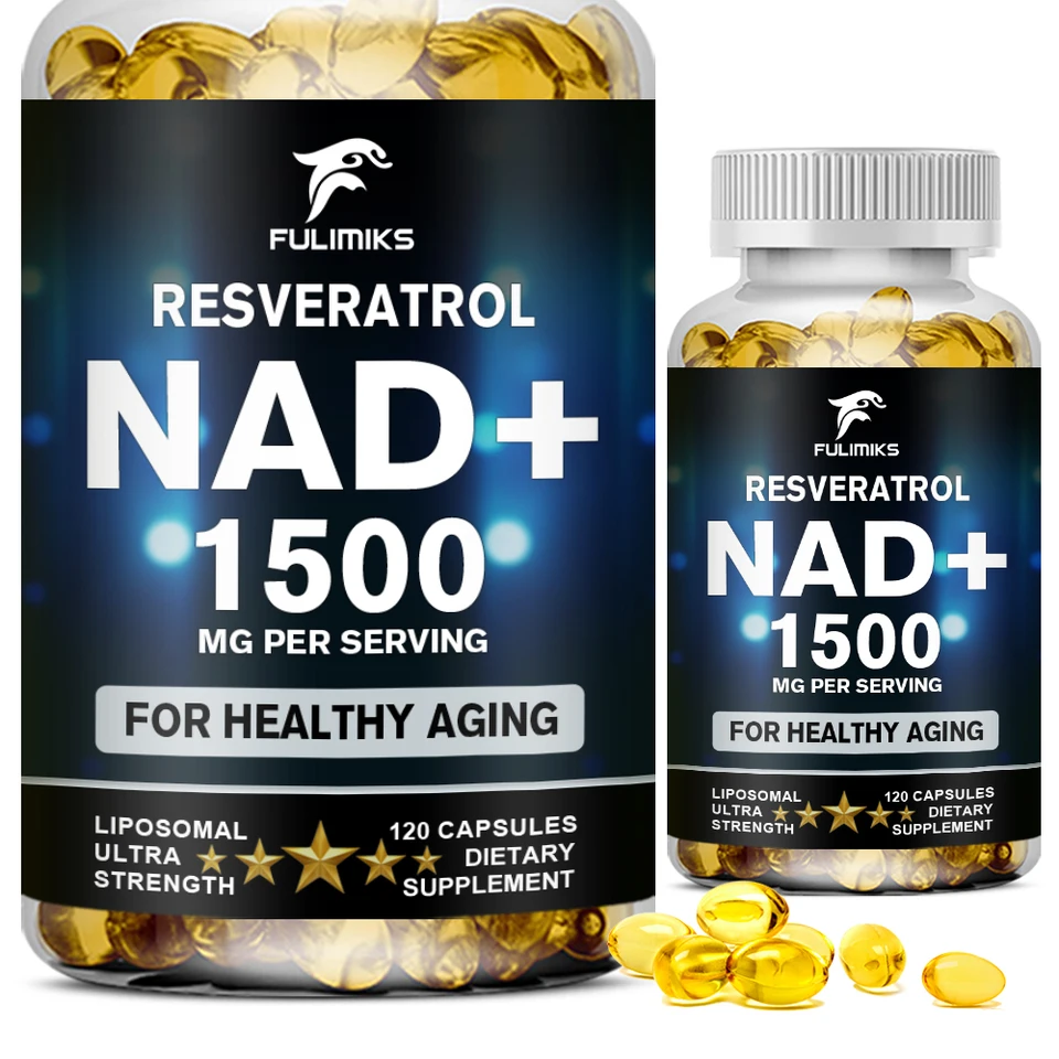 NAD Plus Resveratrol Supplement for Energy Focus Memory