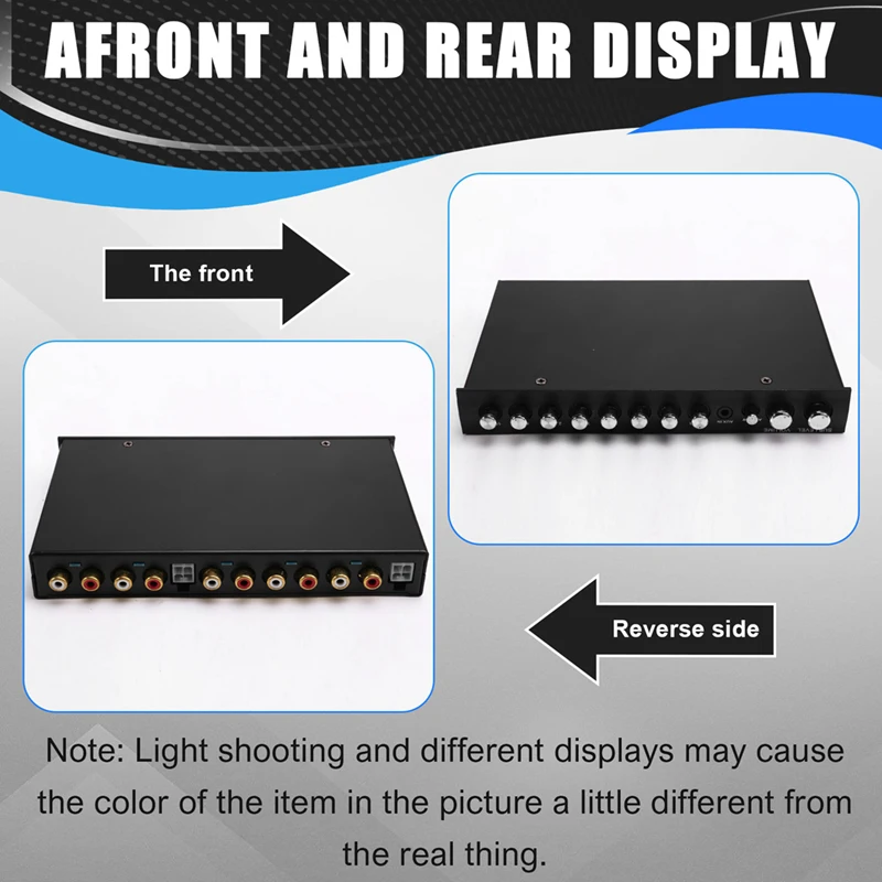PPYY-7 Band Car Equalizer Audio EQ Tuning Crossover Amplifier Parametric Car Preamplifier Audio Equalizer +-12Db