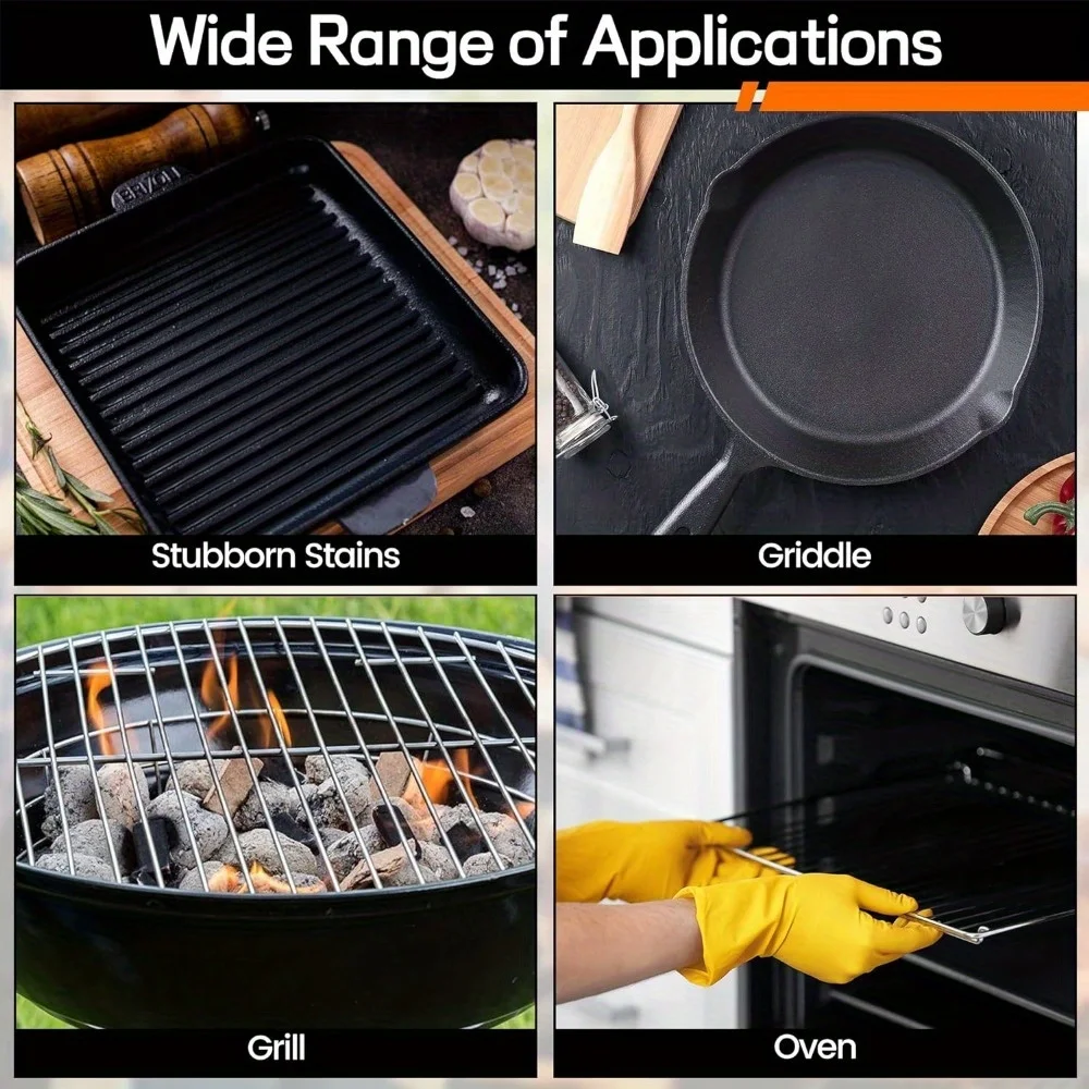 Grill Cleaning Bricks with Handle/Grill Stone/Griddle Stone, 5 Pieces Scrubbing Pumice Stone for Cleaning Blackstone Flat Top BB