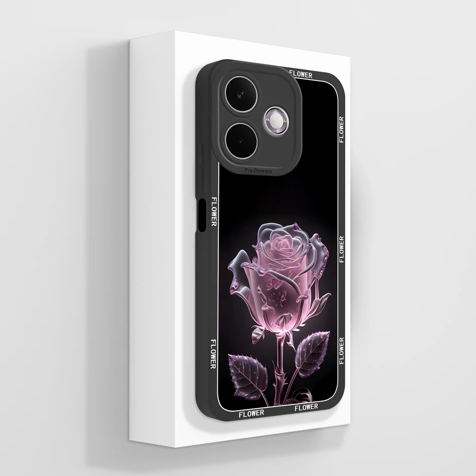 Artistic Oil Painting Flower Silicone Soft Protective Phone Case