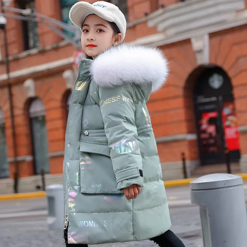 Winter Down cotton Jacket Girls Waterproof Hooded Coat Children Outerwear Clothing Teenage 5-16Y clothes Kids Parka Snowsuit down jacket children jackets girls coat