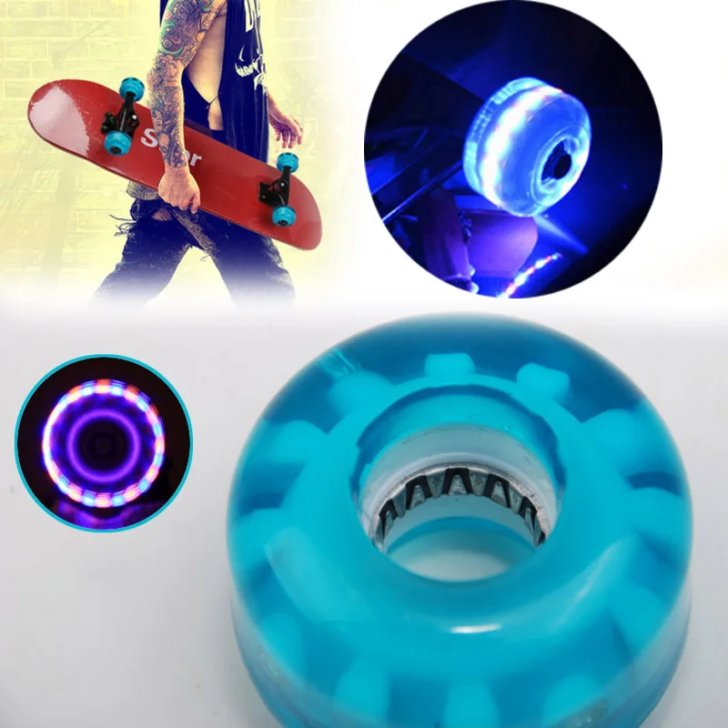 Roller Skating Wheels 54mm Durable PU Skateboard Glow Wheels High Elasticity