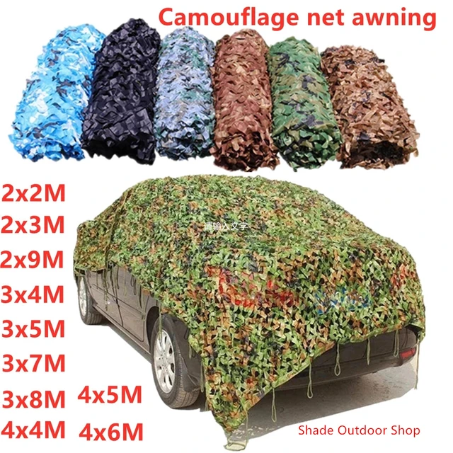 Red de camuflaje militar para caza, Red de camuflaje para jardín, Pabellón,  coche, tienda de campaña, toldo azul, blanco, verde, desierto, beige -  AliExpress