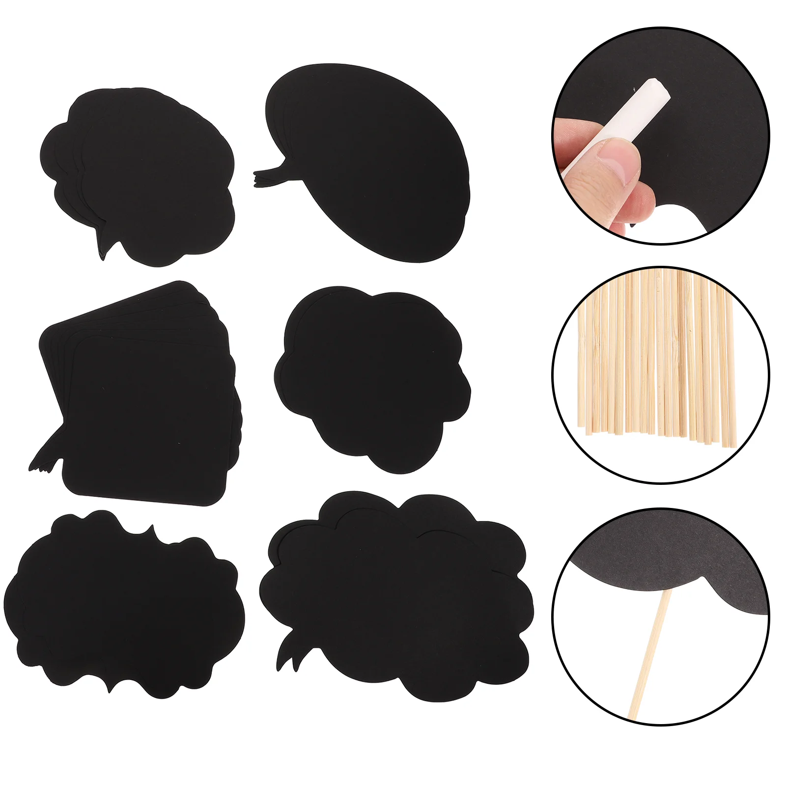 Black Paper Photo Booth Props for Wedding Party Favors