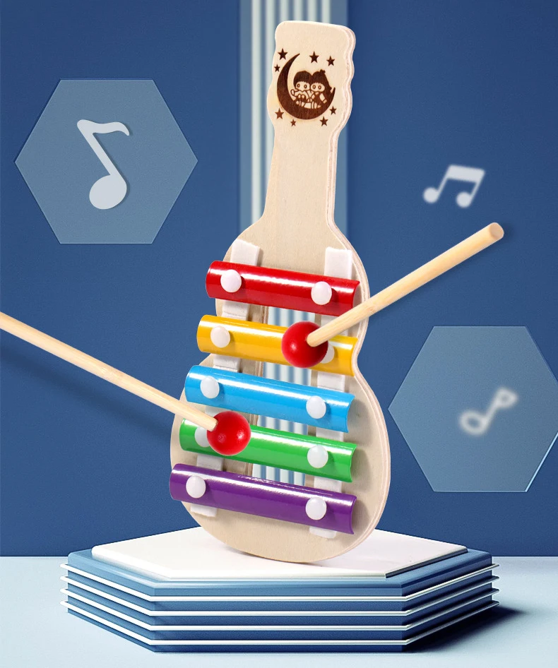Montessori Toys Wooden Xylophone Baby Music Instrument Toys Preschool Early Learning Toys For Baby Infant 0 12 Months