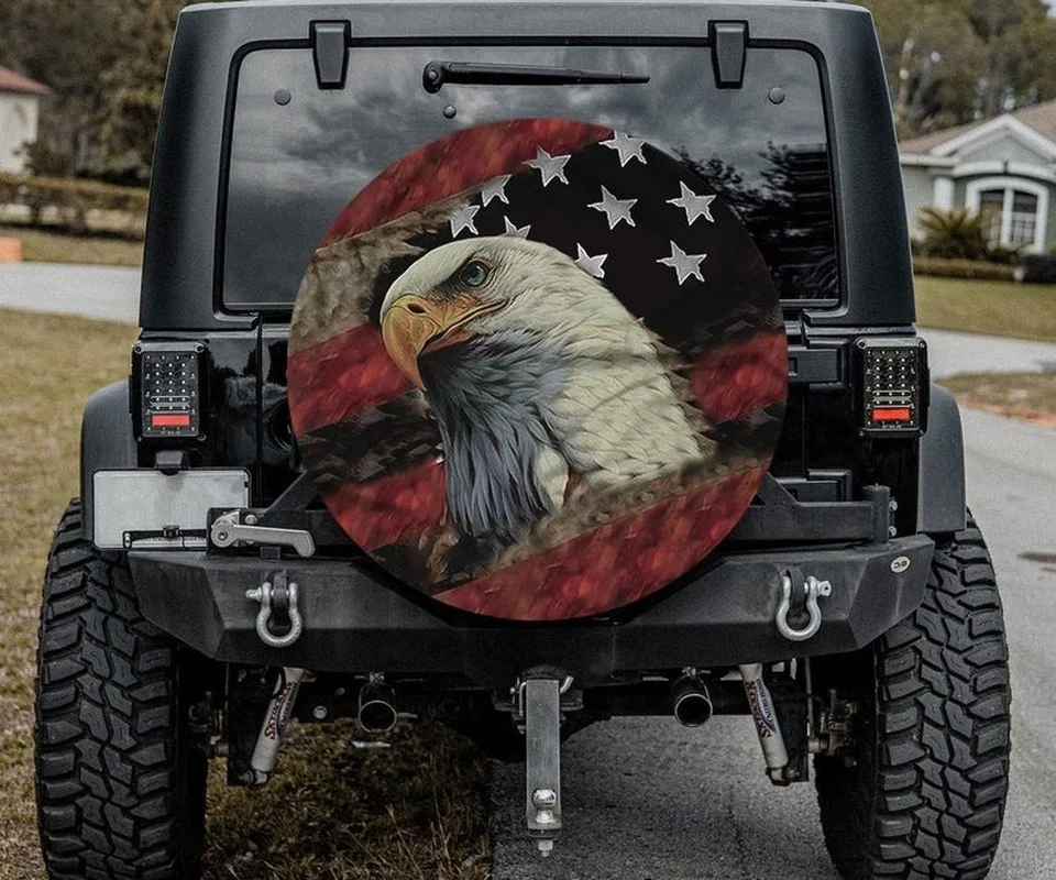 

Крышка для шин American Eagle на заказ-универсальная крышка для шин для трейлера, домов на колесах, внедорожника, грузовика