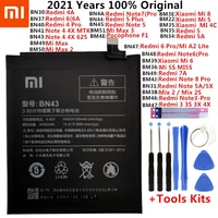 Original Batterie Für Xiaomi Mi Redmi Hinweis Mix Max 2 3 3S 3X 4 4X 4A 4C 5 5A 5S 5X M5 6 6A Mi6X 7 8 9 MI9 Pro Plus Lite batterien