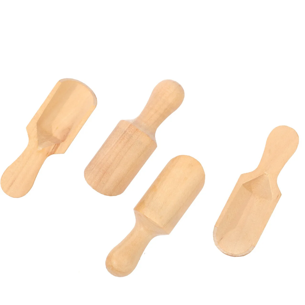 Small Wooden Spoon Creative Dessert Salt Spoon Children Milk Powder Measuring 1/5PCS Kitchen Accessories