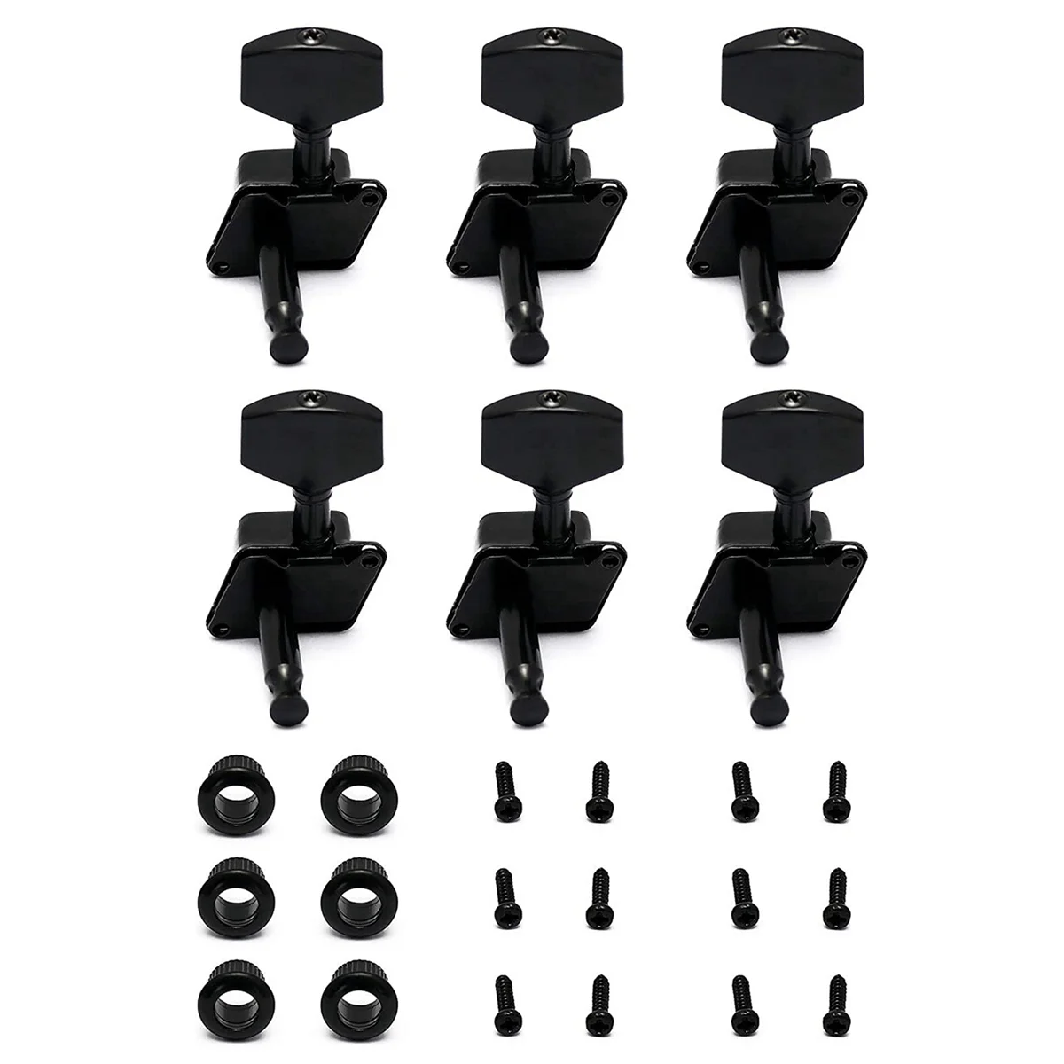 BAAU 24Pcs String Tuning Pegs Machine Heads Tuners Right Hand Electric Acoustic Guitar Parts Replacement