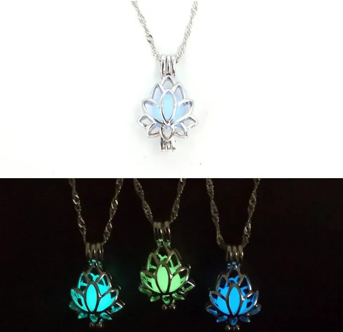 LuminousGlowingInTheDarkLotusFlowerCharmPendantLightinthe