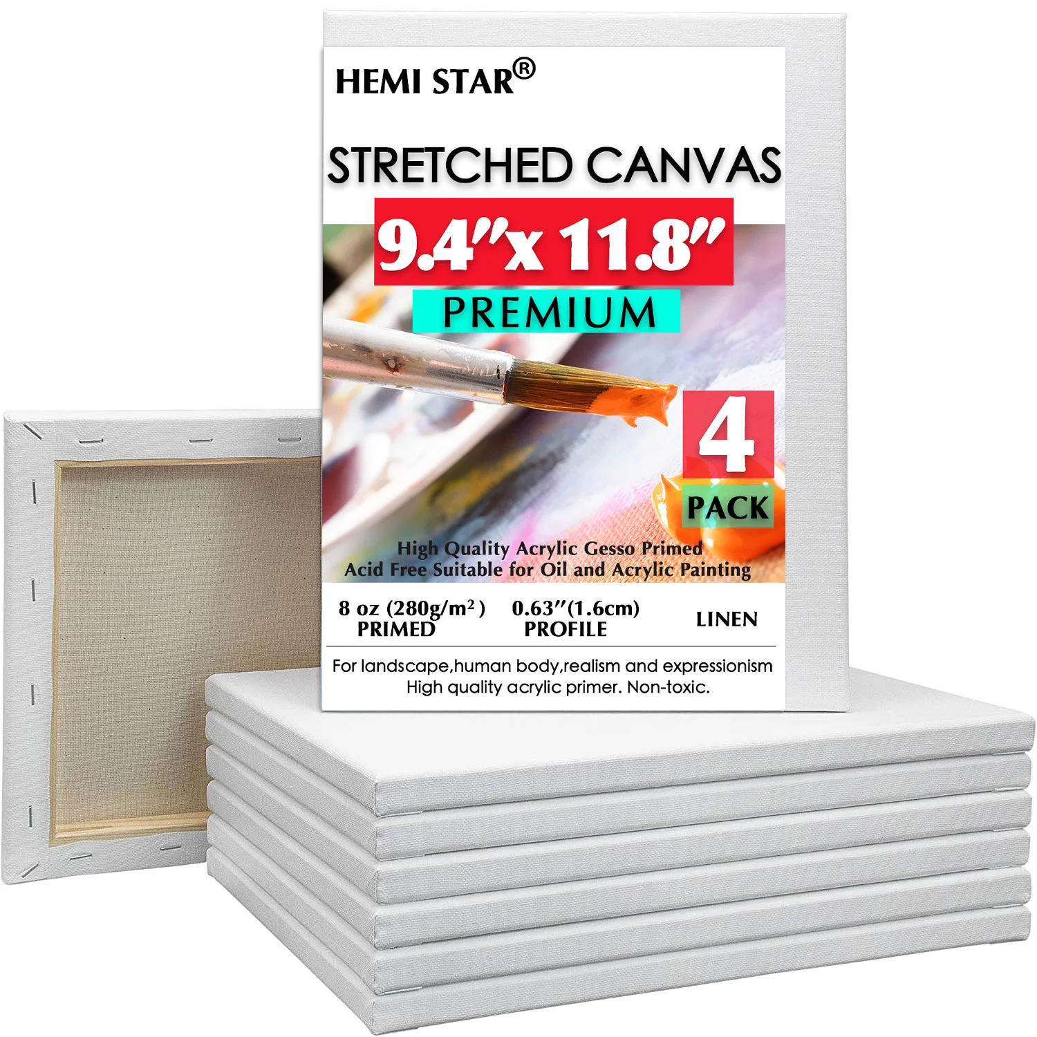 4 pcs Stretched Canvases for Painting Linen Blank Canvas 24x30cm-9.4x11.8in  Blank Canvas Boards for Painting 8 oz Gesso-Primed - AliExpress