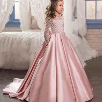 Flower Girl Dresses Sequined 2023 Summer Tutu Communion Dresses Girls Wedding Party Gowns платье женское 1