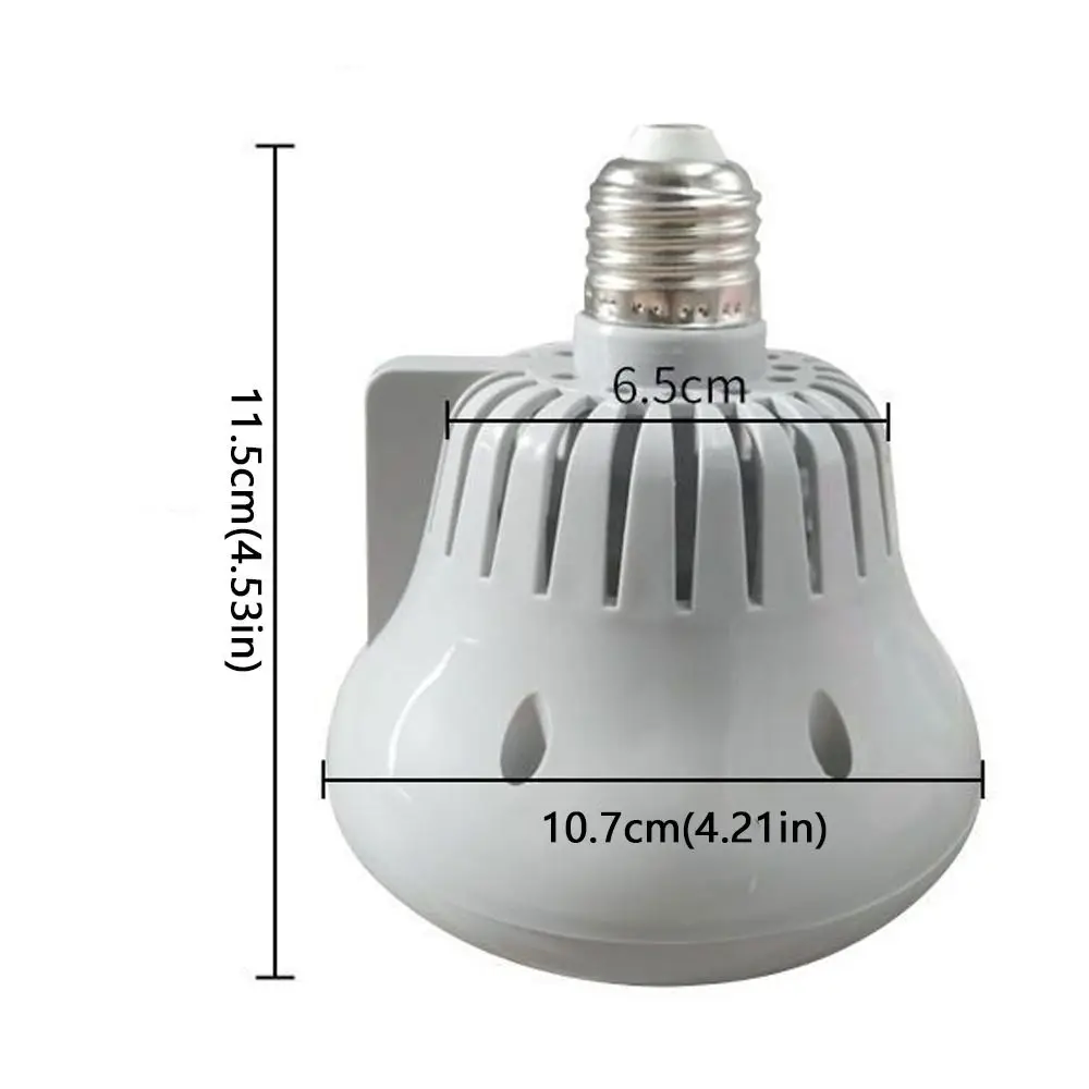E27 Socket Animal Heating Lamp 0-50-100W 3 File Adjustment Reptile Heating Light 0-100-200W Temperature Controller