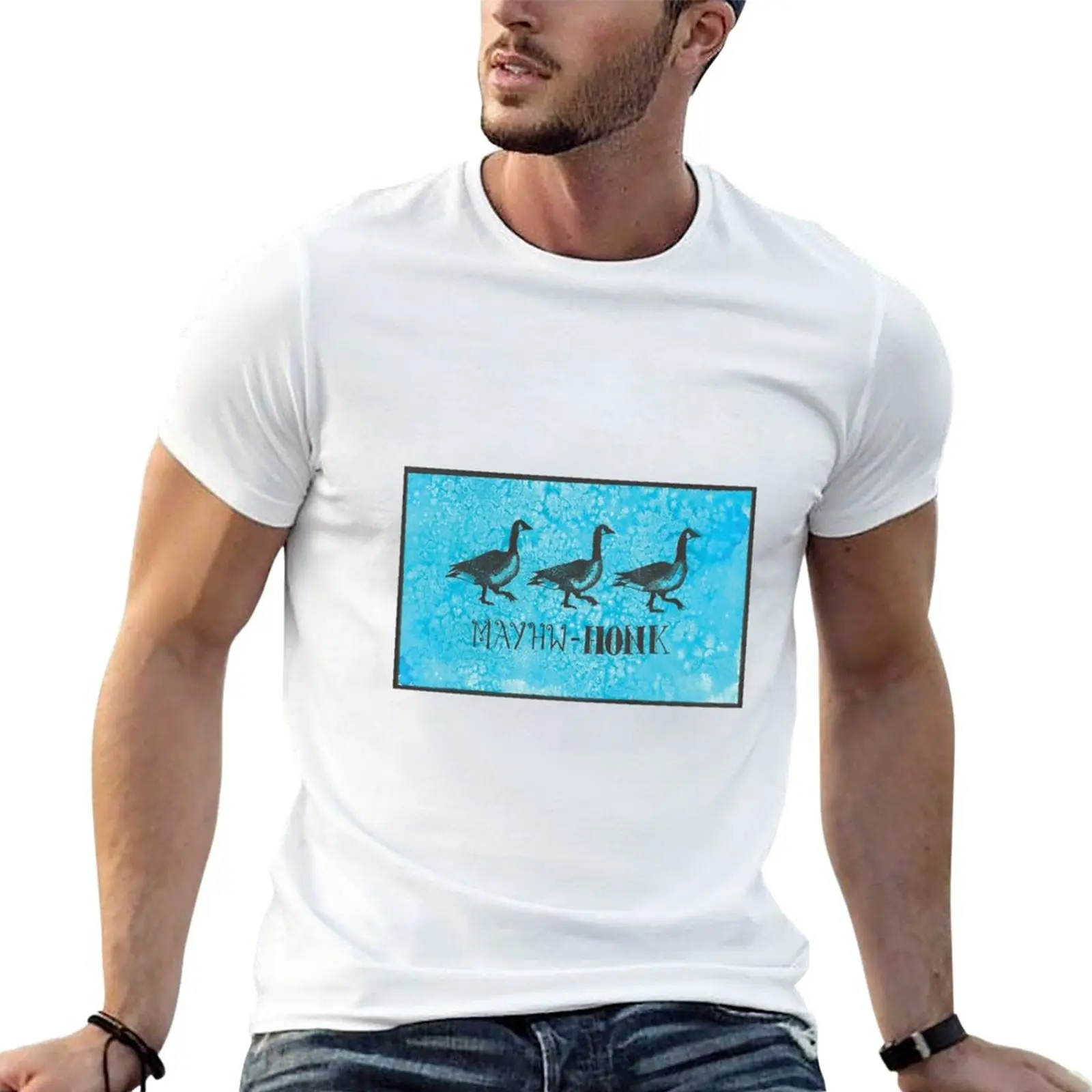 

MAYHW-HONK Geese T-Shirt blank t shirts Oversized t-shirt quick drying shirt custom t shirts mens vintage t shirts
